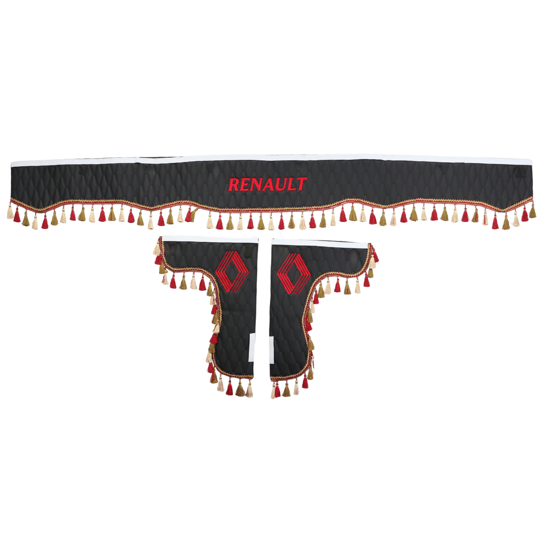 Шторка Экокожа "Pergam" RENAULT лоб+косынки черная Шторка Экокожа "Pergam" RENAULT лоб+косынки черная