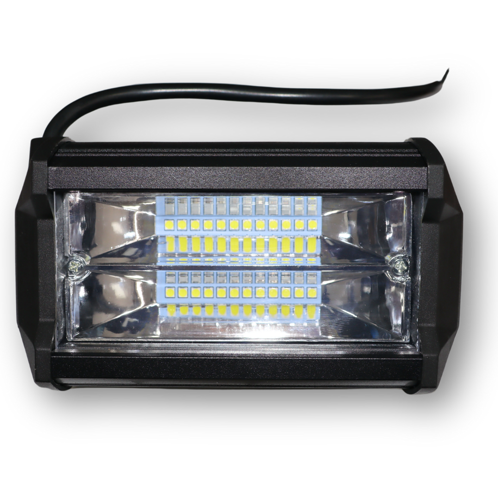 Фара универсальная диодная LED 24V (24 диода 72W белый свет прямоугольная-130*70*60)