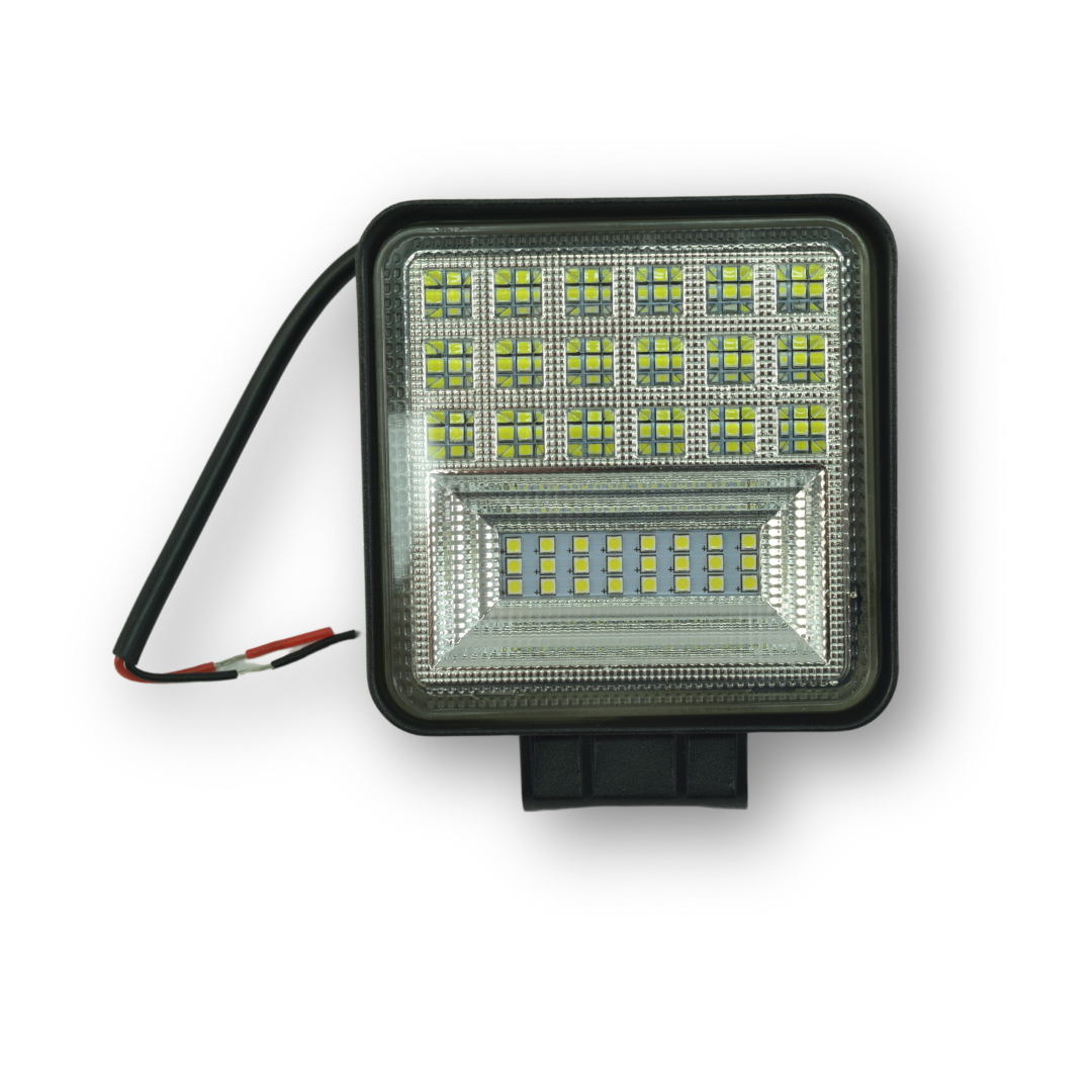 Фара универсальная диодная LED 24V (42 диода 126W квадратная-107*107*30)