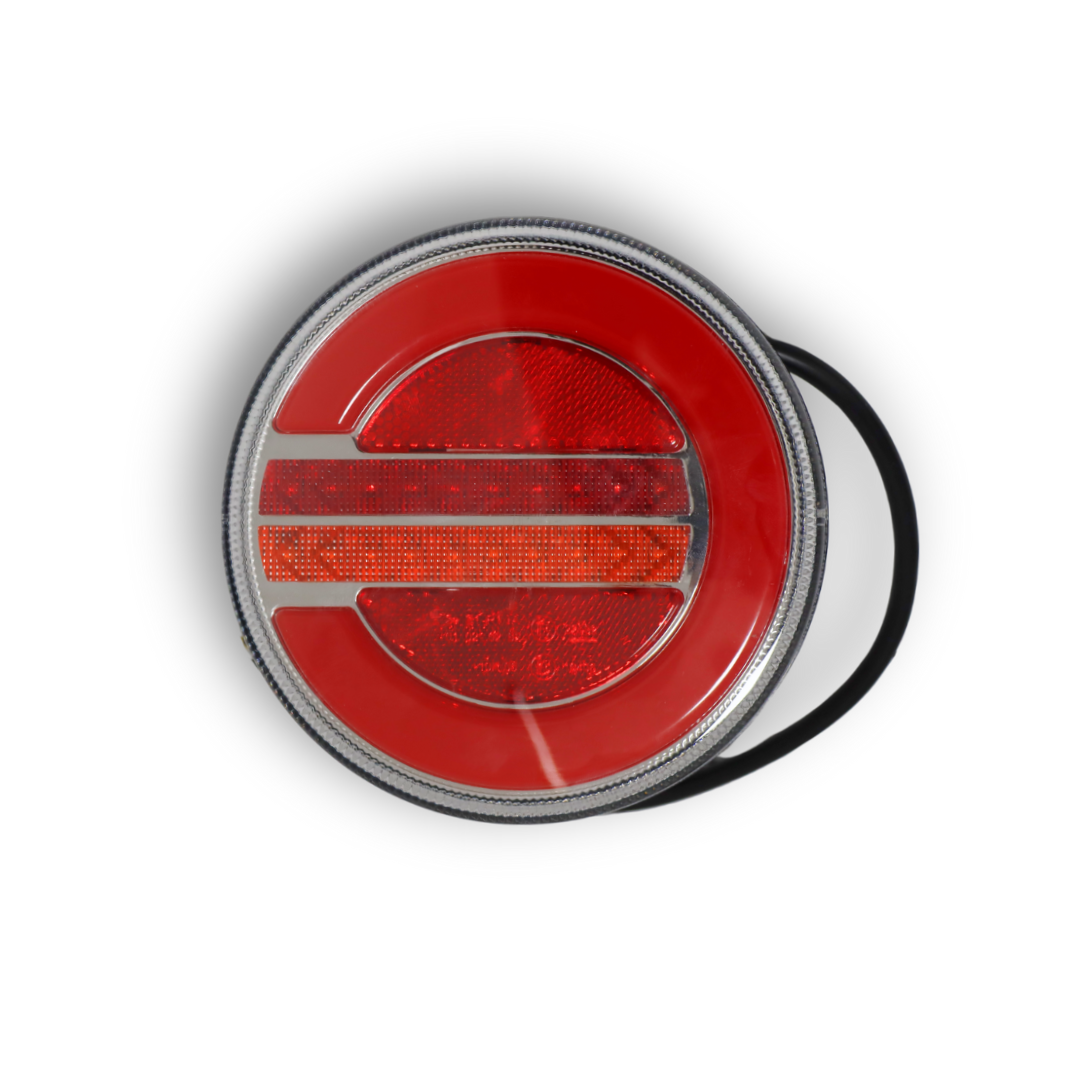 Фонарь задний диодный FERZE 10-30 в. 140х38 мм комб.круглый \лев.\ Фонарь задний диодный FERZE 10-30 в. 140х38 мм комб.круглый \лев.\