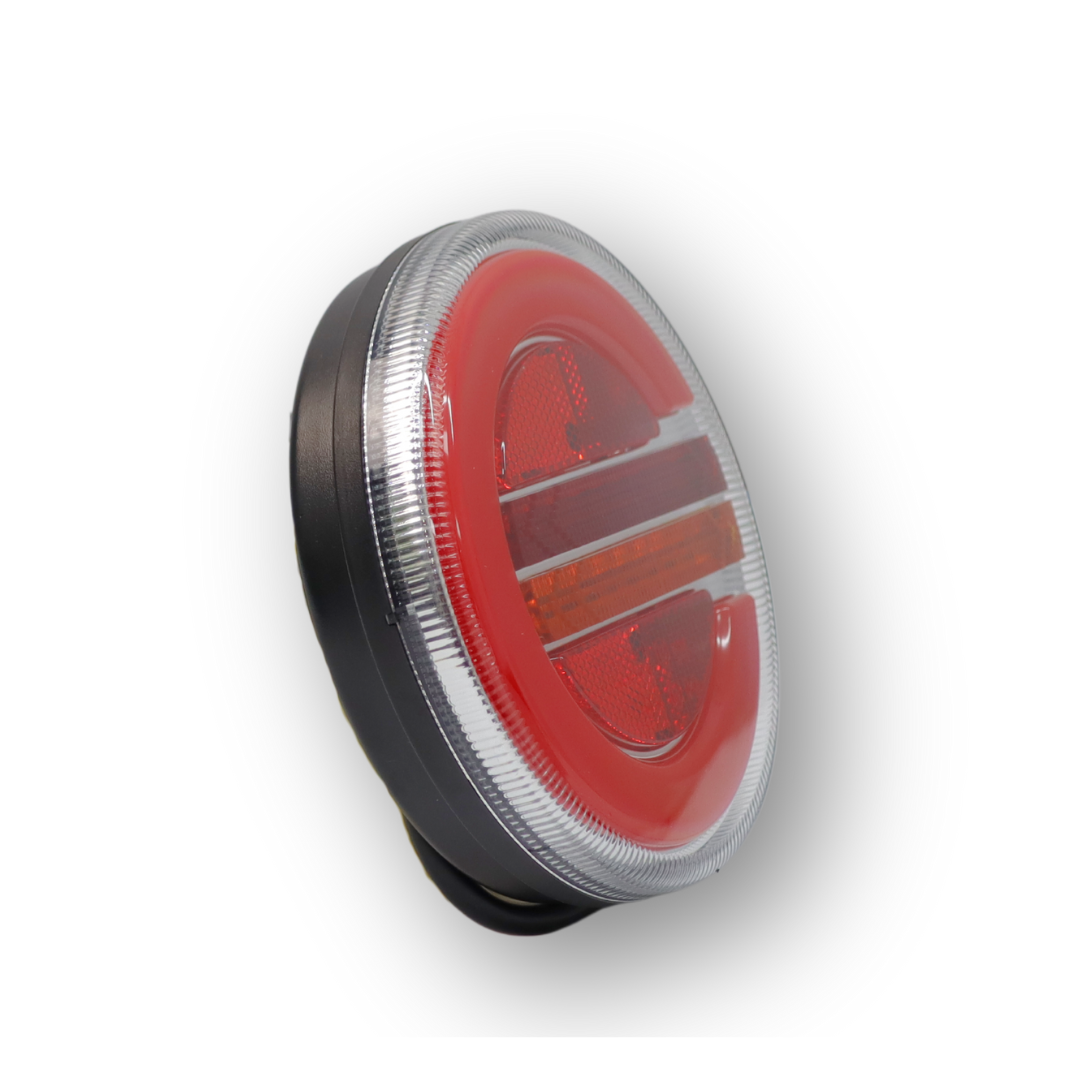 Фонарь задний диодный FERZE 10-30 в. 140х38 мм комб.круглый \прав\ Фонарь задний диодный FERZE 10-30 в. 140х38 мм комб.круглый \прав\