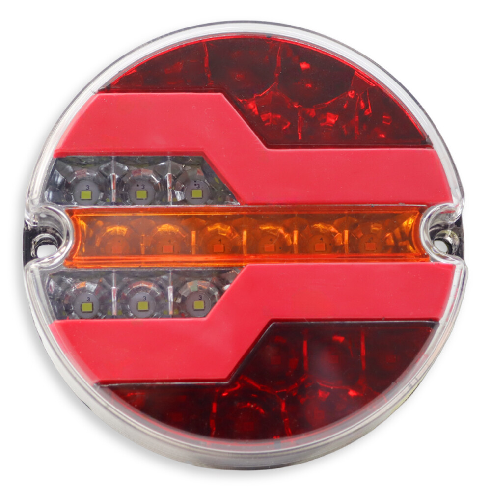 Фонарь задний диодный  12-24V. 140х32 мм.круглый  мулти бегущим поворотом