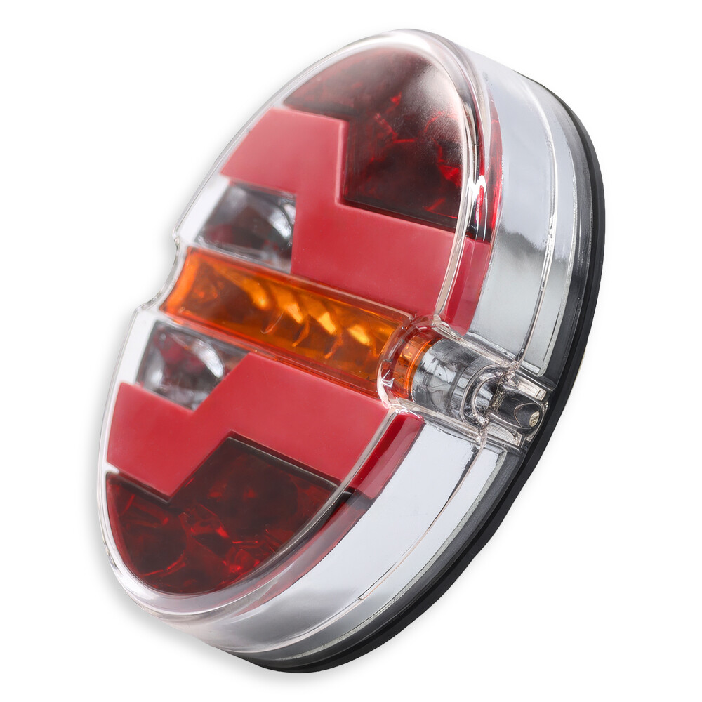 Фонарь задний диодный  12-24V. 140х32 мм.круглый  мулти бегущим поворотом