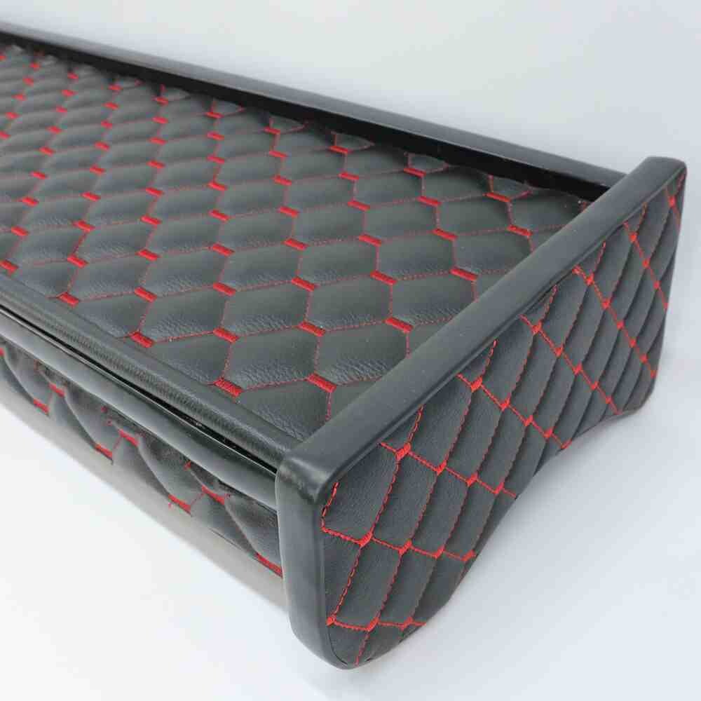 Полка кабины длинная DAF 95 черная вся в коже \ST- Экокожа стёжка\