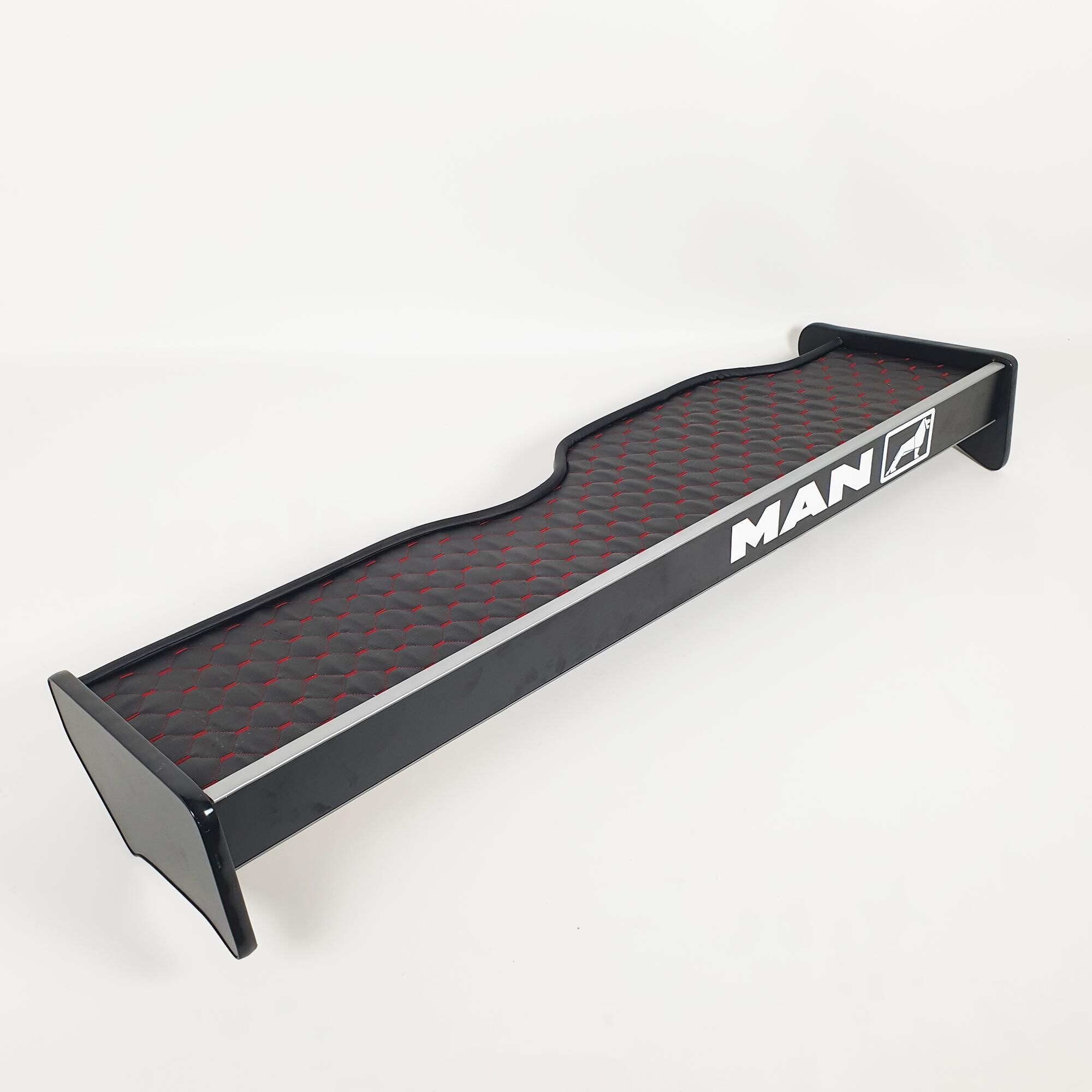 Полка кабины длинная MAN TGA XXL черная\ST- Экокожа стёжка\