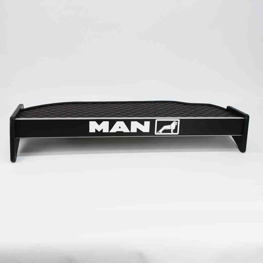 Полка кабины длинная MAN TGS черная\ST- Экокожа стёжка\