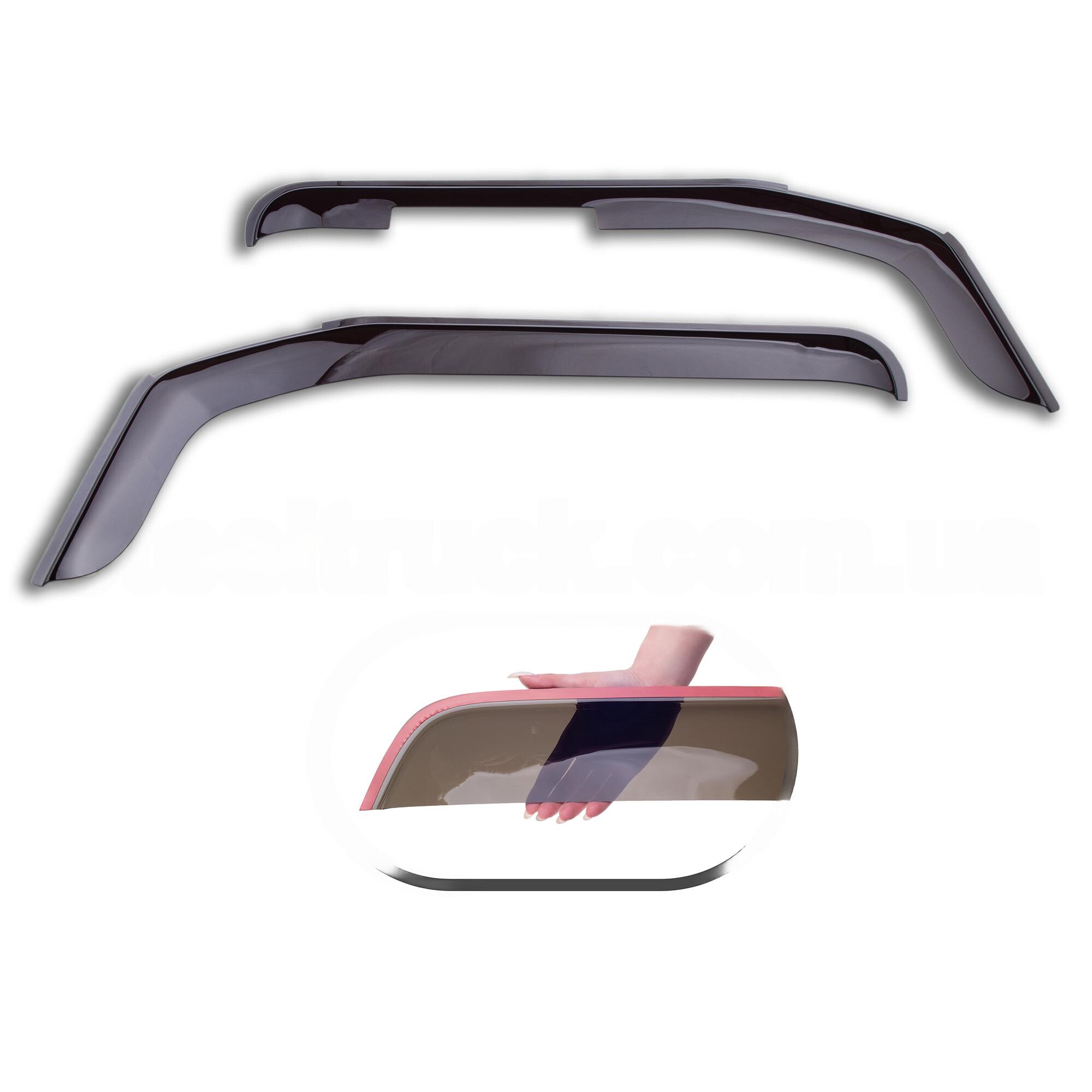 Ветровик VOLVO FH 13 "малый угол" \скотч\чёрный\ Ветровик VOLVO FH 13 "малый угол" \скотч\чёрный\