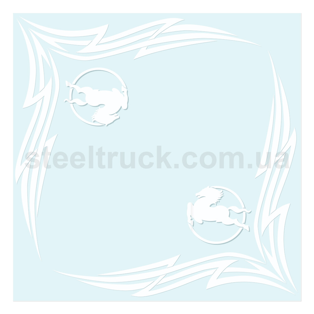 Наклейка кут IVECO 450*450мм\білий Наклейка кут IVECO 450*450мм\білий