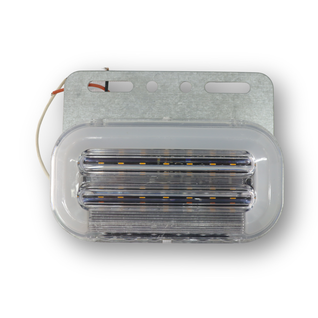 Фонарь габарит LED \бегущий указатель поворота \металлическое крепление \белый