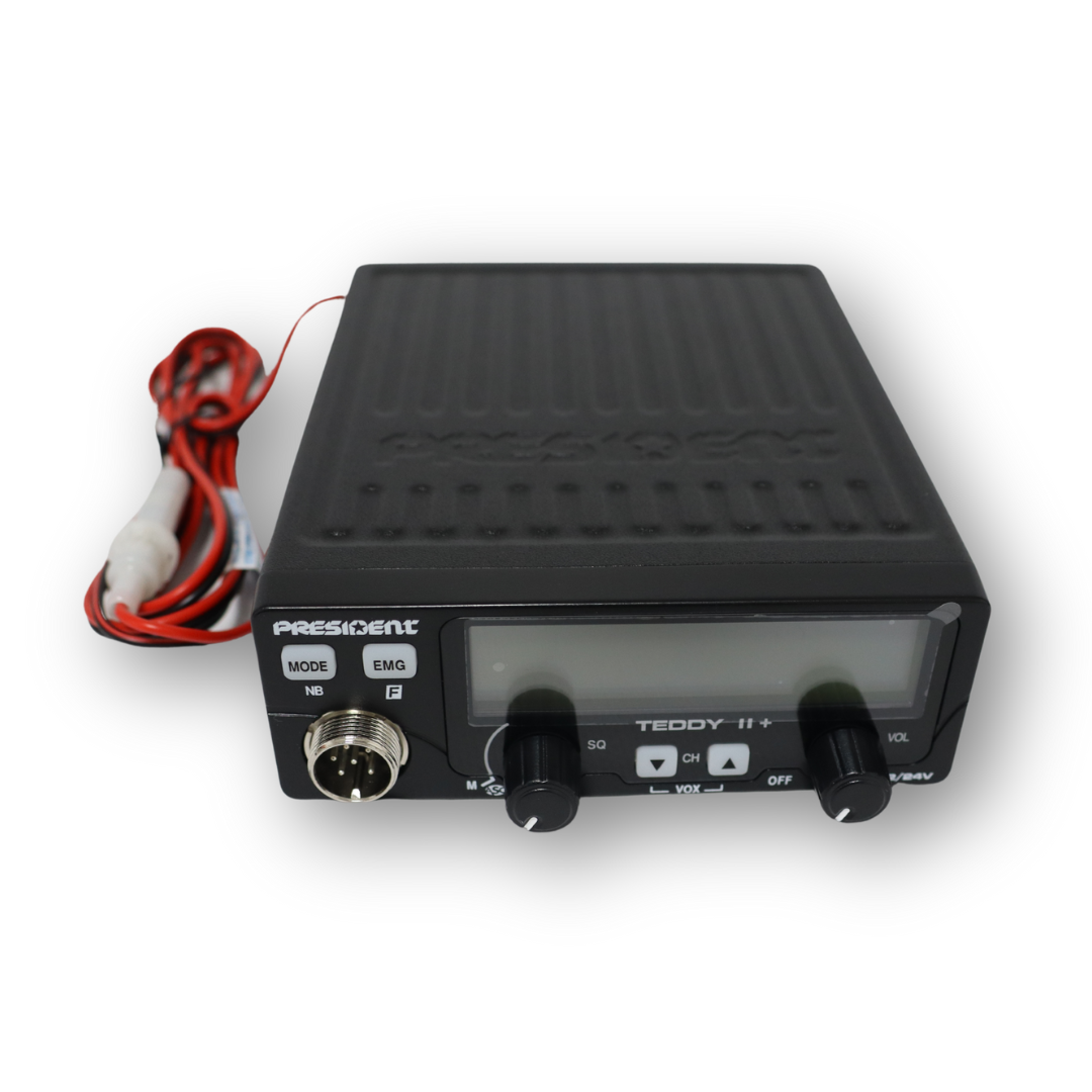 Радіостанція TEDDY II AM/FM, перемикання сіток «5» і «0», ASC, VOX, фільтр NB, 12/24V
