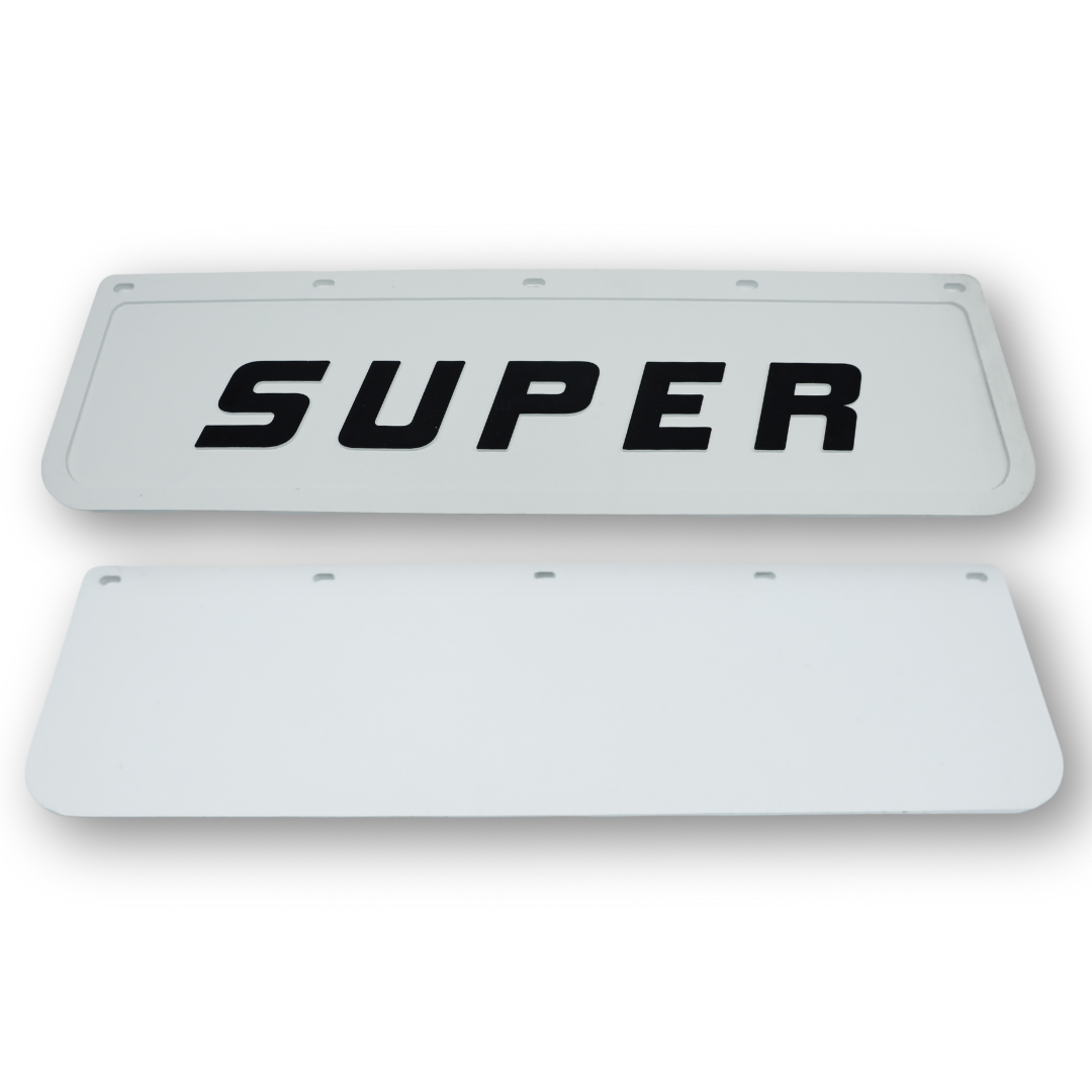 Брызговик тисненный SUPER 650 x 200 \белый\