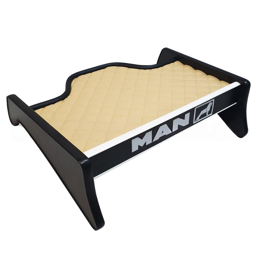 Полка кабины MAN TGA XL бежевая\ST- Экокожа стёжка\