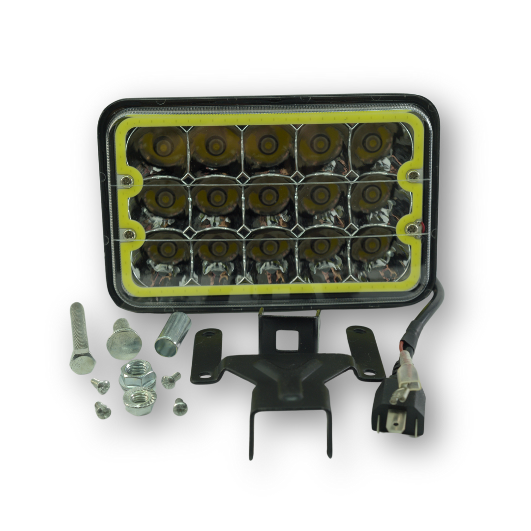 Фара универсальная диодная LED 24V (15 диодов 45W дальний\ближний белый контур-170*108*66)