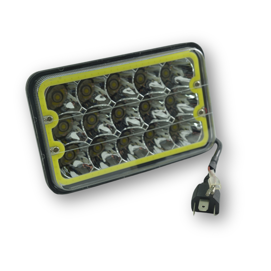 Фара универсальная диодная LED 24V (15 диодов 45W дальний\ближний белый контур-170*108*66)