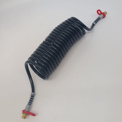 Шланг воздуха 5м М16х1,5 ЧЁРНЫЙ /WABCO/ красный наконечник Шланг воздуха 5м М16х1,5 ЧЁРНЫЙ /WABCO/ красный наконечник