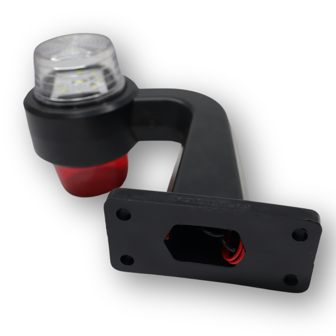 Фонарь габаритный рог LED кривой 18 диодов \красно-белый \F.PLAS\ Фонарь габаритный рог LED кривой 18 диодов \красно-белый \F.PLAS\