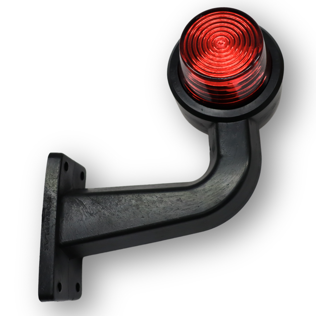 Фонарь габаритный рог LED кривой 18 диодов \красно-желтый \F.PLAS\ Фонарь габаритный рог LED кривой 18 диодов \красно-желтый \F.PLAS\