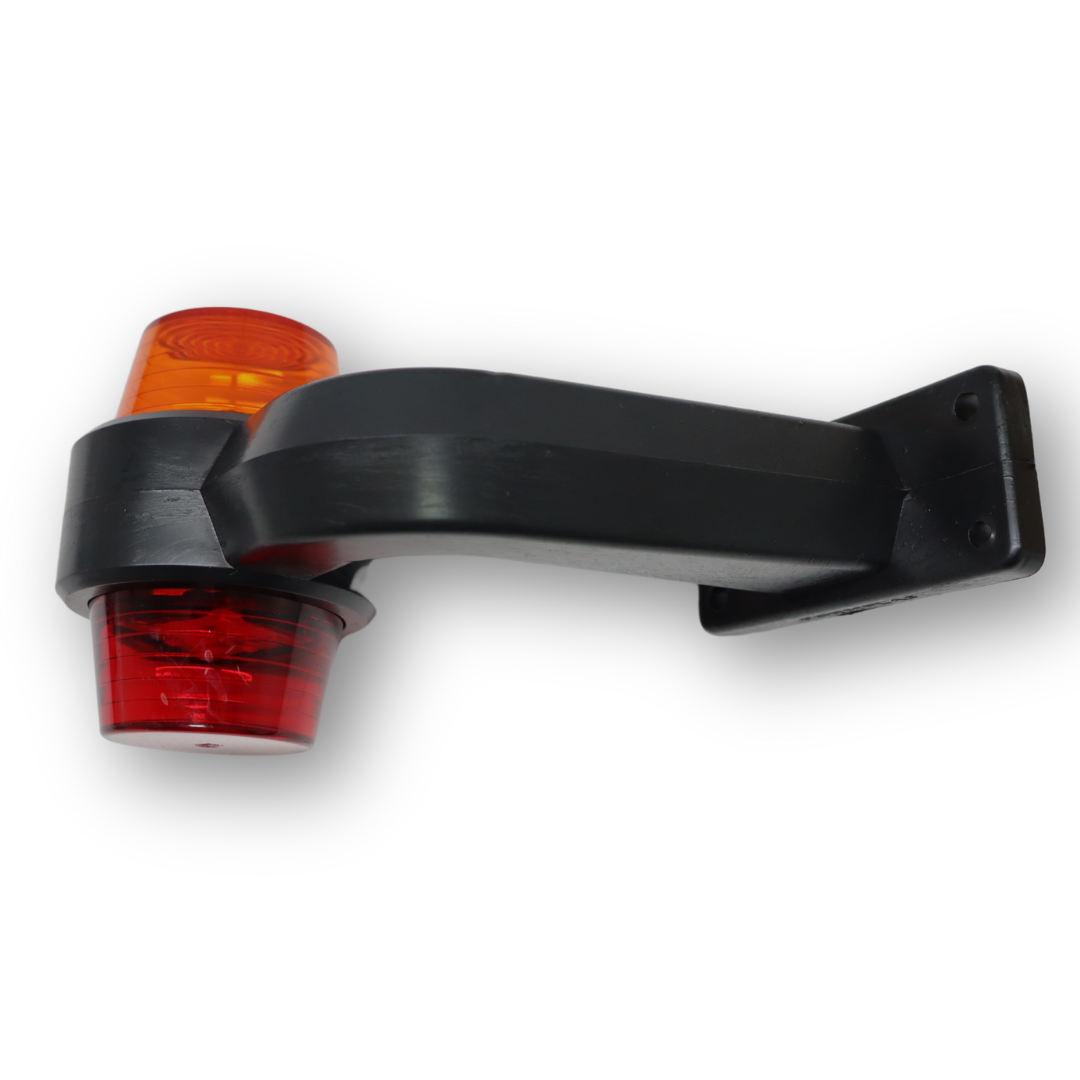 Фонарь габаритный рог LED кривой 18 диодов \красно-желтый \F.PLAS\ Фонарь габаритный рог LED кривой 18 диодов \красно-желтый \F.PLAS\