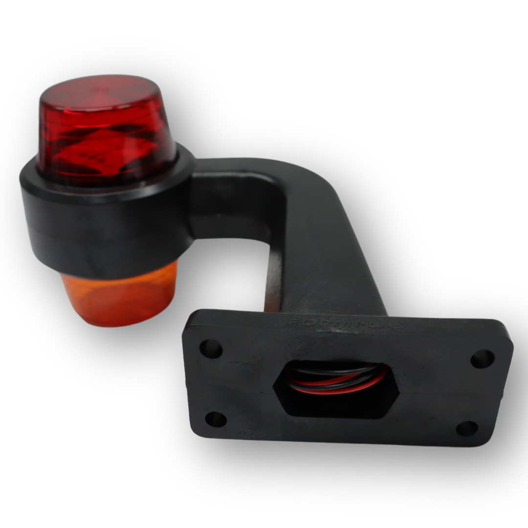 Фонарь габаритный рог LED кривой 18 диодов \красно-желтый \F.PLAS\ Фонарь габаритный рог LED кривой 18 диодов \красно-желтый \F.PLAS\