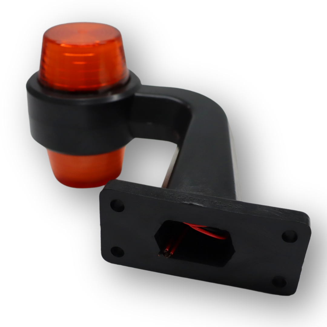 Фонарь габаритный рог LED кривой 18 диодов NEON \желтый-желтый \F.PLAS\